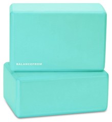 Fitvids Set of 2 High Density Yoga 9 x 6 x 4 inch (2 Count, Pack 1), Green
