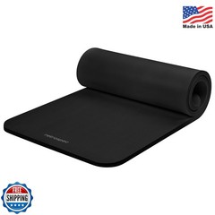 Retrospec Solana Yoga Mat 1″ Thick w/Nylon Strap for Men & Women – Non Slip Exer