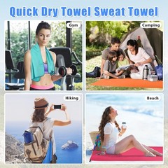 Sfee 2 Pack Microfiber Travel Towel, Quick Dry Towel Camping Towel Large Beac…