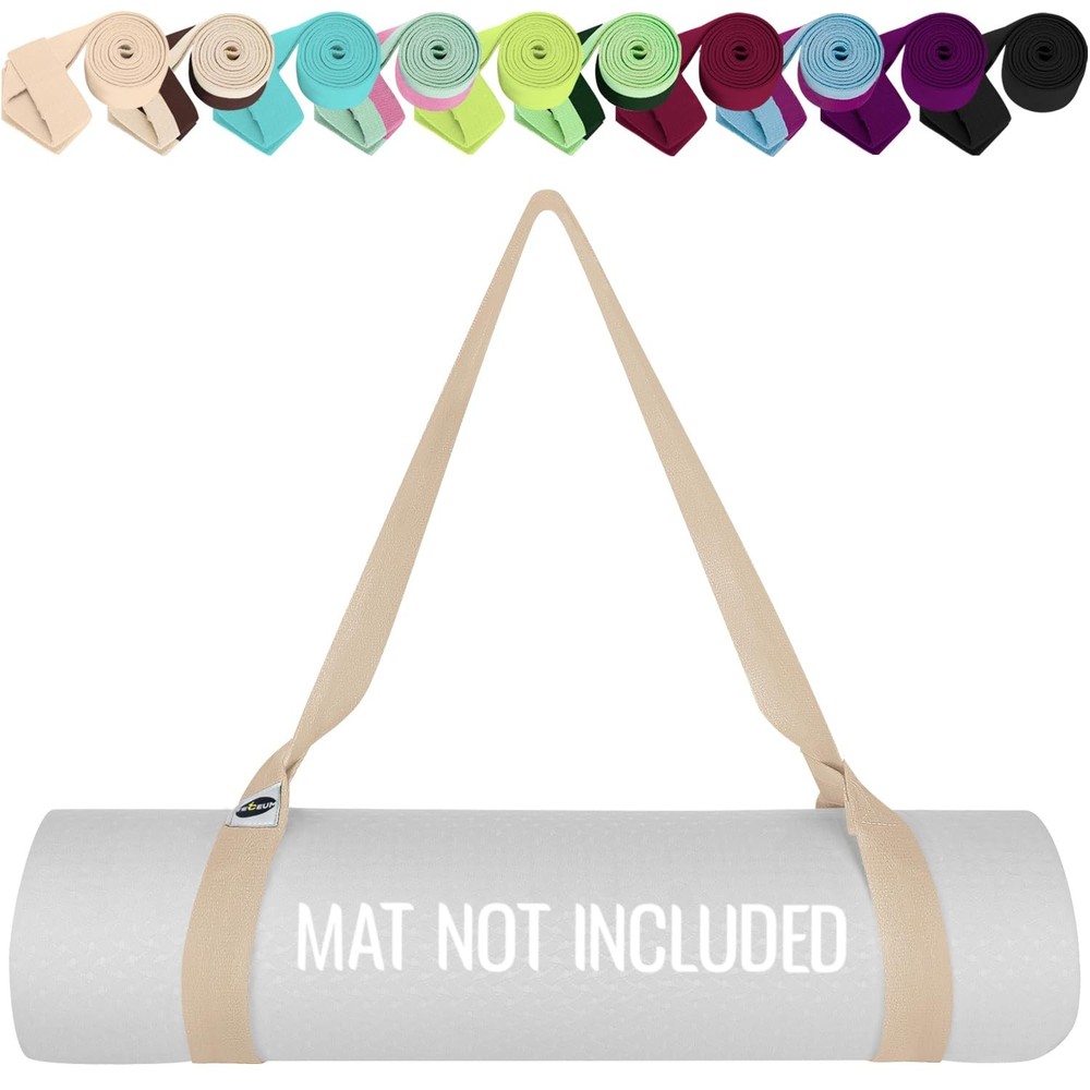 Yoga Mat Strap – Extra Soft & Thick Cotton Carrier for All Mats