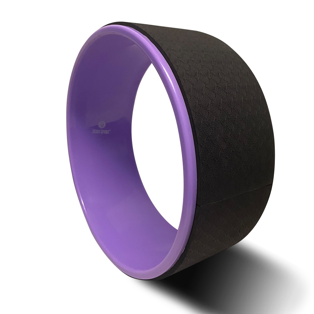 Body Sport Yoga Wheel, Purple, 5 in. x 12.6 in. – Yoga Fitness Equipment