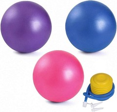 3 Pack Mini Exercise Balls with Air Pump, 9-10 Inch Grade Anti Burst Slip
