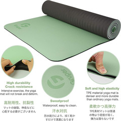 Yoga Mat Non Slip, Eco Friendly Fitness Exercise Mat with Carrying Strap,Pro Yog