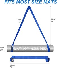 MAT NOT Included] Yoga Mat Sling, Yoga Mat Straps for Carrying, Easy-Cinch Yo…