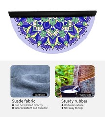 nuveti Large Meditation Mat Non Slip Round Yoga Mat Natural Rubber with Suede…