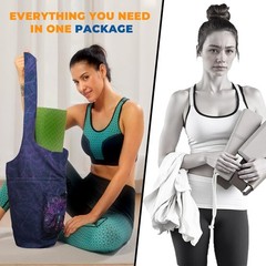 Yoga Mat Bags for Women Fit Large Capacity Gym Mats Blocks with Waterproof We…