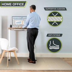 Cream EVA Puzzle Exercise Mat – Comfortable & Protective Home Gym Flooring