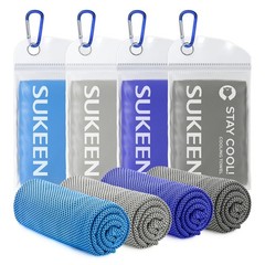 Sukeen [4 Pack Cooling 40″ x 12″, Light Blue/Light Grey/Dark Blue/Dark Grey