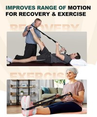 Durable 75” Non-Elastic Yoga Stretch Strap with Loops for Enhanced Mobility
