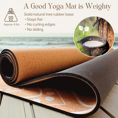 Luxury Cork Yoga Mat – Non-Slip, Eco-Friendly, 5mm Rubber Base for Stability