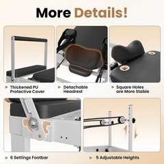86.6” Foldable Pilates Equipment, Pilates Reformer Machine Suitable for Height o