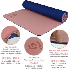 Yoga Mat Non Slip, Eco Friendly Fitness Exercise Mat with Carrying Strap,Pro Yog