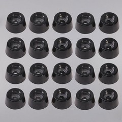 20Pcs Durable Silicone Chair Leg Covers Round Shape Table Feet Caps Black