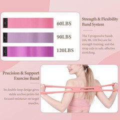 Lzcdudu Pink Pilates Ring Kit 14 Inch Magic Roller Ergonomic Home Workout