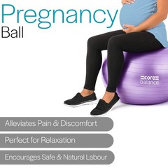 Pregnancy Ball with Air Pump – Ideal for Prenatal Yoga, Pilates, and Maternit…
