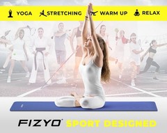 Yoga Mat Blue 183x61x1 cm – Non Slip Fitness & Exercise Mat made of NBRScha…