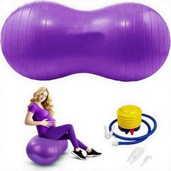 Peanut Yoga Ball, 90x45cm Anti Burst Exercise Ball, Heavy Duty Inflatable PVC