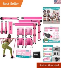 Portable Pilates Bar Kit – Non-slip Grip & Resistance Bands for Complete Fitness
