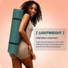 Yoga Mat Non Slip, Anti-Tear 1/4″ & 2/5″ Thick TPE Yoga Mats for and Men, a s…