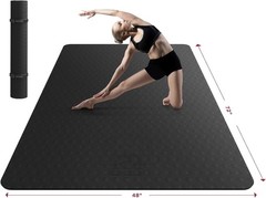 Extra Large Yoga Mat 72″x48″/78″x54″ 1/4″ & 1/3″ Thick Non-Slip Durable