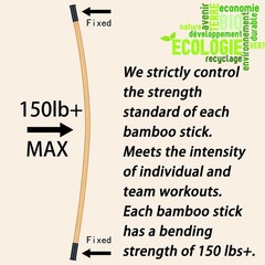 Yoga Stick 5ft Long with Soft Ends-Stretching Stick-Workout Stick Exercise Ba…