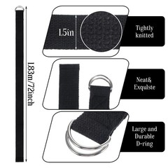 12 Pack 6 Ft Yoga Straps with Adjustable D-Ring Buckles for Stretching & Flexibi