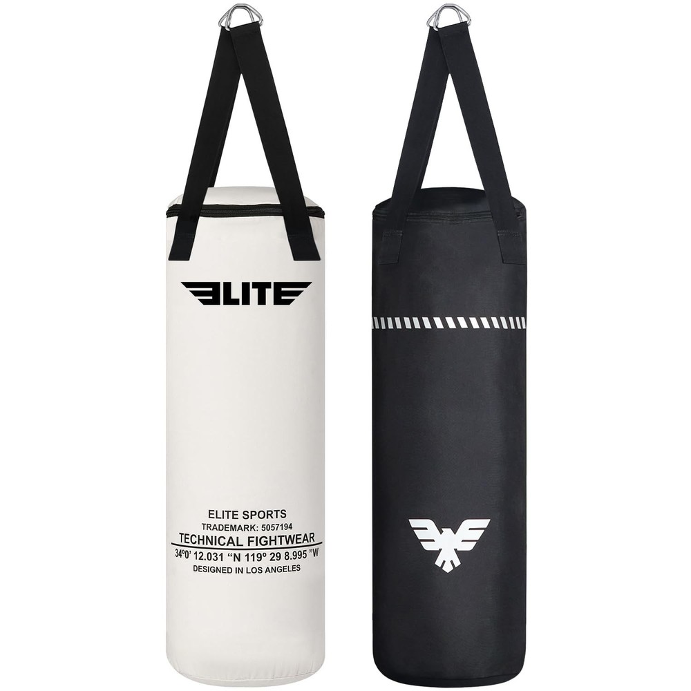 Elite Sports Boxing Bag 4 FT – Heavy Duty Canvas Punching Bag with Straps