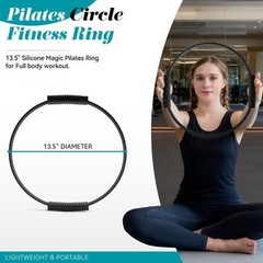 SUBCULTUREPICK Pilates Ring, Silicone Magic Rings, Lightweight Black