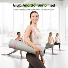 Yoga Mat Straps for Carrying, Adjustable Yoga Mat 72 inches Milky White