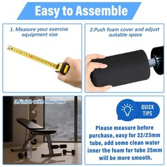 4PCS Foam Foot Pads Replacement For Weight Bench Inversion Table Gym Equipment
