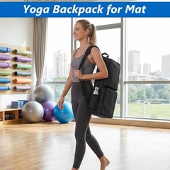 Yoga Mat Bag Carrier Waterproof Yoga Backpack with Multi Pockets, Lightweight…