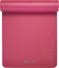 Gaiam Yoga Mat, Pilates & Exercise Mat, Thick 2/5″ (10Mm) Workout Mat with Easy-