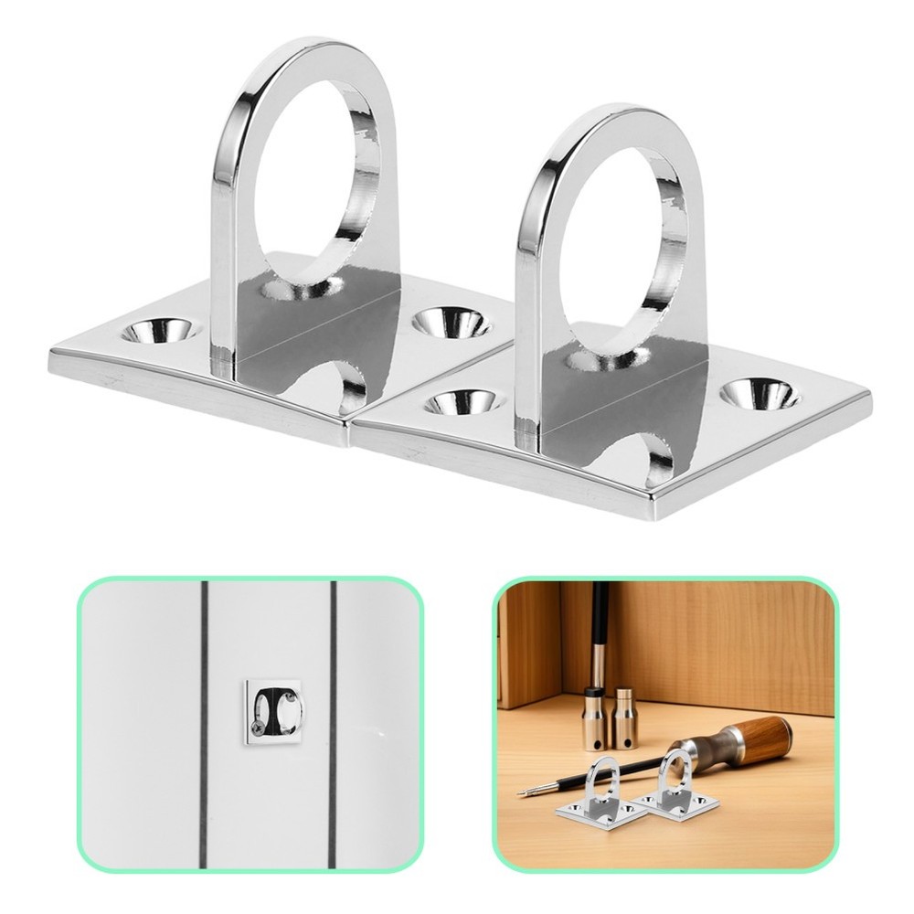 2 Pcs Ceiling Hook Pad Eye Plate Swing Hardware Mount Staple Ring