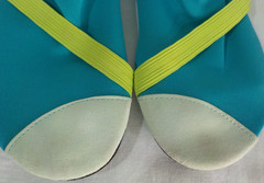 FITKICKS Live Well Foldable Classic Active Yoga Water Shoes LARGE Turquoise *EUC