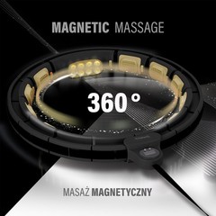 5908261681622 HHM13 NEW HULA HOP BLACK/GOLD Z MAGNESAMI I OBCIĄŻNIKIEM + LICZNIK