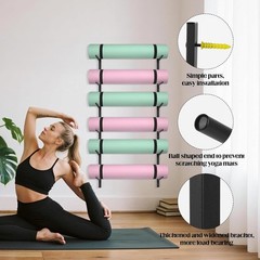 Yoga Mat Storage Rack, Wall Mount Yoga Mat Holder, 6 Tier Yoga Mat Stand,