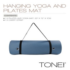 Hanging Yoga Mat, Pilates Mat, Exercise Mat for Home Workouts with Carry Stra…