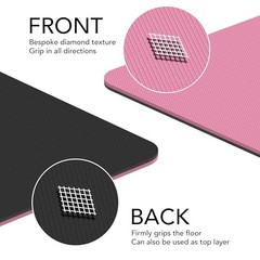 Large Exercise Mat – Extra Thick 10mm Workout Mat (72″x32″) – Non-Slip TPE Yo…