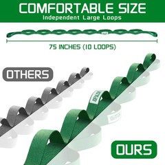 Stretching Strap for Physical Therapy and Home Rehab, 10 Loops NonElastic Yog…