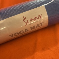 Sunny Health Fitness Yoga Mat Blue New 24×68