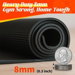 VTORY 7mm Large Workout Mat 7×5 ft – Extra Large Wide Yoga Mat & Pila