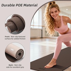 Extra Thick Yoga Mat, 72″Lx32″Wx0.4″Th (10mm), Wide Non-slip Exercise Mats wi…