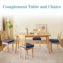 Chair Cushions for Dining Chairs Set of 4, Non Slip Kitchen 4 Pack Navy Blue