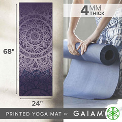 Print Yoga Mat, Non Slip Exercise & Fitness Mat for All Types of Yoga, Pilates &