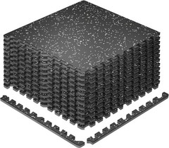 SUPERJARE 0.79” Extra-Thick Exercise Equipment Mats, 12 Pcs 48 Sq Ft Rubber …