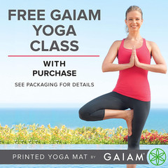 Gaiam Cork Yoga Exercise Mat | Natural Sustainable Cork Resists Sweat and Odors