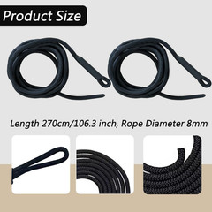 2 PCS Pilates Reformer Pull Rope Parts, Pilates Reformer Ropes Replacement Strap