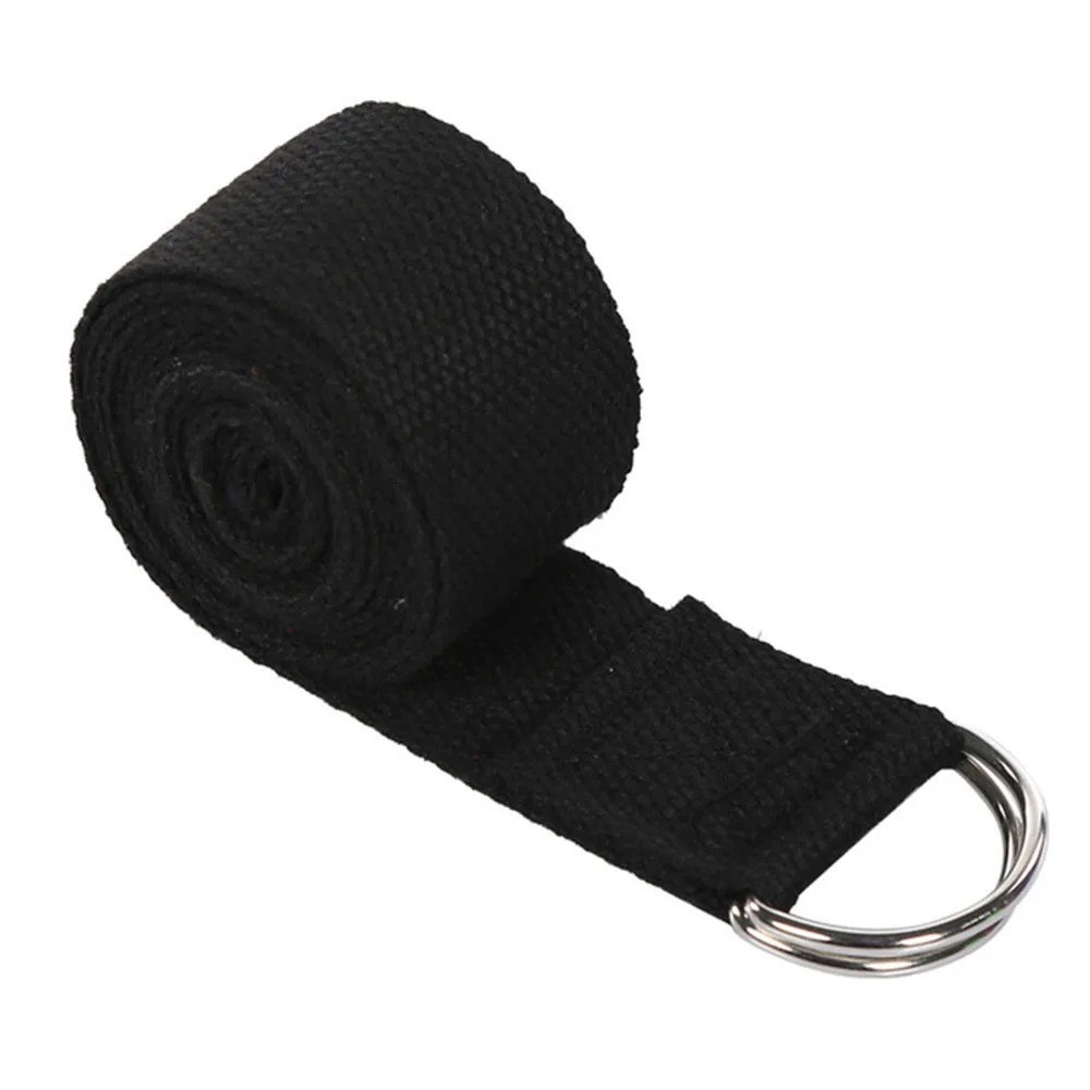 180cm Yoga Stretch Strap Cotton D-Ring Belt for Pilates Exercise Flexibility