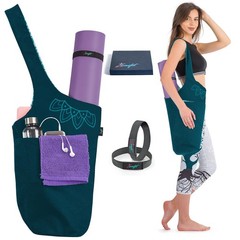 Yoga Mat Bag – Versatile Yoga Bag with Mat Straps & Storage Pockets, Holds Yo…