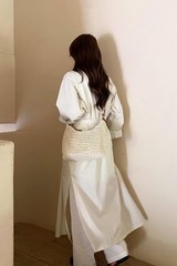 Ulisty Women Small Cotton Crochet String Bag Handwoven Summer Beach Bag Knitt…